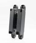 Heavy Duty Self Closing Hidden Door Hinges Holds 120 Lbs Rock Solid Concealed Hardware, matte black design, compact size for easy install.