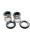 Heavy Duty 50mm Bia Bottom Mechanical Seal With Durable Silicon Carbide Faces And Bulletproof Viton Rubber Boot For Slick Water Pump Overhauls No Sweat Leak Prevention Quick Replacement Fix - three mechanical seals with springs and rubber components.