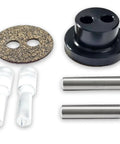 Precision Optical Center Punch Kit Delivering Dead On Accuracy With Crisp Crosshair View showing two steel tips, cork pad, and aluminum body.