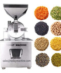 All Purpose Dry Grain And Spice Grinder For Home Kitchen Use Grinds Pepper Chili Rice Wheat Maize Corn showcased with grains