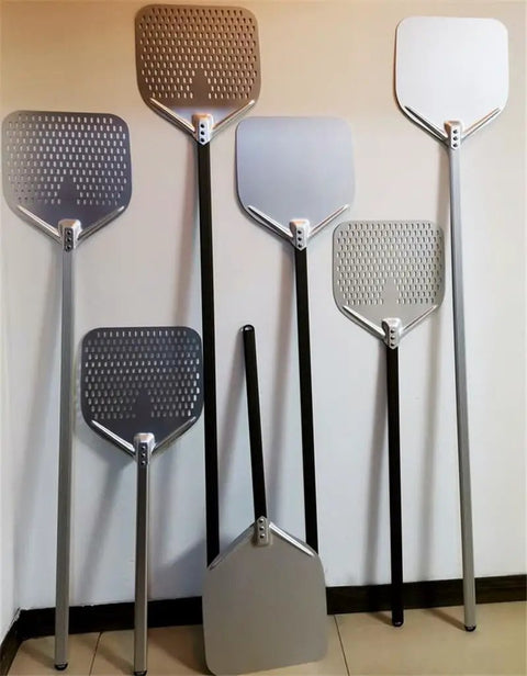 Heavy Duty Aluminum Pizza Paddle With Long Handle For 12 And 14 Inch Pies, Nonstick Pizza Peel, Baking Turner Collection