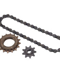 Beefy Mountain Bike Chain Kit With 16 Tooth Sprocket 9 Tooth Gear And 38 Link Chain For Simple Bike Modifications And Conversions Built From Steel