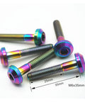 Grade 5 Titanium Hex Socket Screws For Motorcycle Disc Brake Fasteners M6 M8 Custom Bike Modification Bolts M6x35mm colorful finish