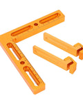 CNC Workpiece Positioning Fixture Kit Pro Grade Vise Clamp With Side Clamping for T Slot Perforated Tables in orange metal