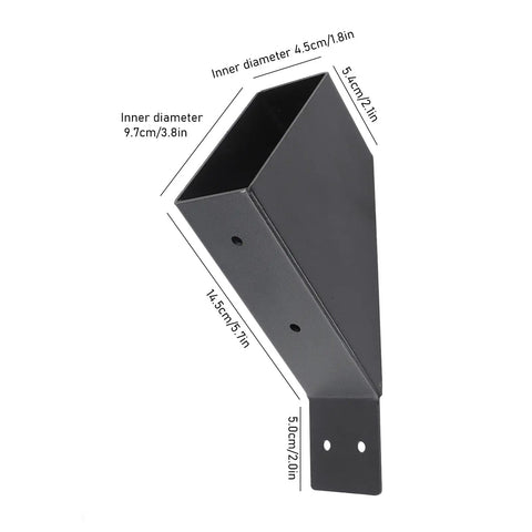 Heavy Duty Metal Brackets 45 Degree Angle With Drainage Holes, Reinforcing Kit For Wood Structures, Patios, Gazebos, Tree Houses And Outdoor Projects Made Easy