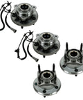 Dead Simple Install Full Vehicle Set Of Four Wheel Bearing And Hub Assembly Kits Replacing 52089434AB And 53801715, detailed view of components.