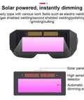 Badass Auto Darkening Welding Goggles with Instant Arc Sensing featuring a solar panel and automatic dimming screen.
