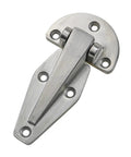 Real Deal 304 Stainless Steel Large Mechanical Equipment Hinge With Thickened Casting For Heavy Duty Industrial Doors Rigorously Built Like A Tank With Premium Finishing, showcasing smooth finish and screw holes.