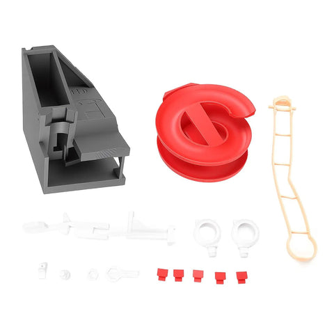 Parts of Portable Golf Ball Dispenser With Automatic Ball Delivery And Smart Tee Up System, Durable PLA And ABS Construction shown.