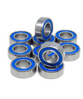 10 Pack 12X21X5MM 6801RS Ball Bearings Abec Seven Precision, blue sealed steel bearings for durable performance.