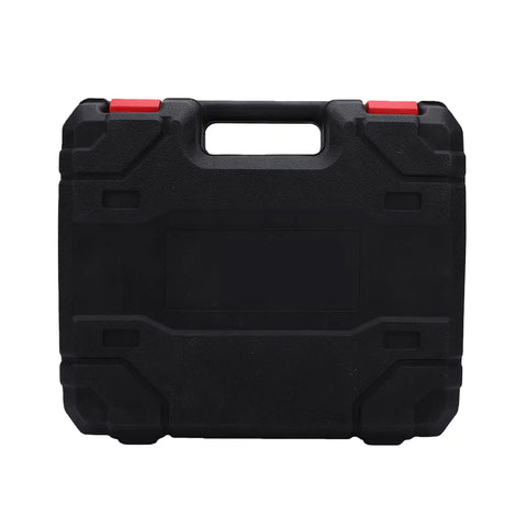 Tough As Nails Cordless Drill Set Featuring Dual Speed Control And Forward Reverse Switch in sturdy black case with red accents.