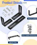 Adjustable Universal Mounting Bracket For CB And Ham Radios And Scanners, 6 To 10 Inch Width, featuring metal plates and bolts