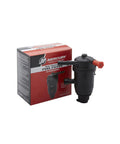 On Engine Water Separating Fuel Filter For V6 And V8 FourStroke Outboards, product box and filter unit for 10 micron filtration