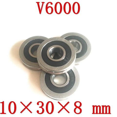 Top Tier V Groove Pulley Ball Bearings And Precision Track Guide Rollers For Heavy Duty Hardware Rigs Featuring Double Zz Seals V6000 10x30x8 mm