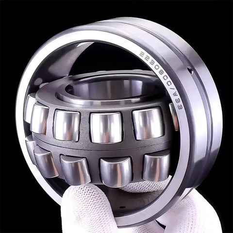 Pro Level 23218 CCK W33 Spherical Roller Bearings 90 By 160 Millimeters in hand showing precision steel design for heavy duty applications.