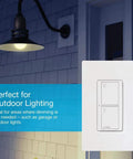Smart Switch With Wall Plate For LED Lights And Fans, 5 Amp, Single Pole Or 3 Way, Neutral Required, Hub Required For Full Smart Home Control, White