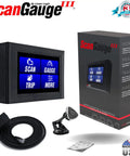 All New Touch Screen OBD2 Code Reader With Digital Gauges And Trip Computer, Free WiFi Updates, package and accessories.