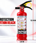 Lightweight Portable Abc Dry Chemical Fire Extinguisher Killer Multipurpose Safety Kit 2.5 lb for home, garage, and RV use.