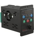 Pro Grade VFD Variable Frequency Drive For Converting Single Phase 220V To Three Phase 220V Wide 80 To 280V Input Range V F Control 0 To 100 Hz Digital Display Overvoltage And Overcurrent Protection, black 750W unit