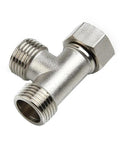 Heavy Duty Half Inch Brass T Adapter Valve Easy Peasy Bidet Sprayer And Shower Hose Splitter Diverter Fixture for plumbing