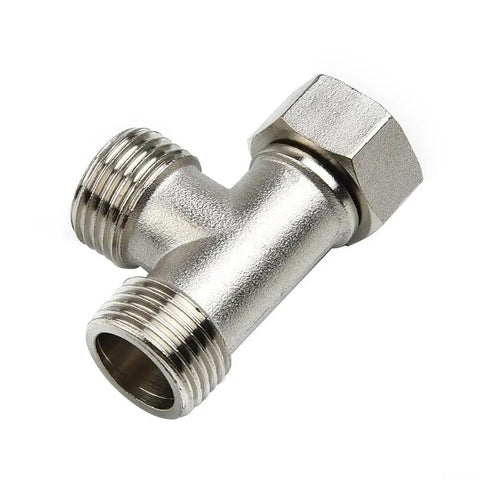 Heavy Duty Half Inch Brass T Adapter Valve Easy Peasy Bidet Sprayer And Shower Hose Splitter Diverter Fixture for plumbing