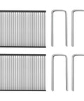 Solid Steel Window Blind Louvers Staples Bulk Pack For Plantation Shutter Hardware Repair And Quick Replacement Parts. Metal staples shown in two rows.