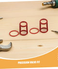 Six Pack Ice Cream Maker Silicone Seal Rings Replacement Gaskets For Valve Stem To Lock In Leakproof Performance And Moisture Resistant Mojo For Home And Commercial Makers, red silicone rings on wood