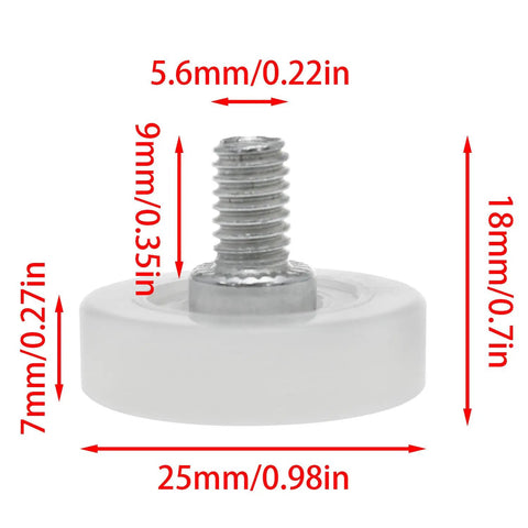 Heavy Duty Nylon Pulley Rollers With Internal Bearings For Drawer Slides And Filing Cabinets Super Quiet Ride No Sweat Assembly With Included Washers And Nuts Badass Hardware For Sweet Gliding Movement Pack Of Ten