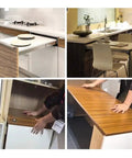 Concealed Folding Table Guide Rail Hinge Aluminum Telescopic Cabinet Table Slide for space saver in small kitchens or living areas