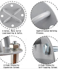 Close-up of Heavy Duty Wall And Ceiling Mount Bracket For Gym Suspension Straps showing 4 holes and high-intensity screws.