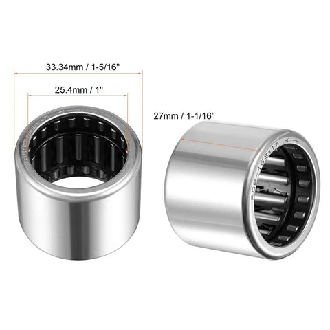 1In Bore One Way Needle Roller Bearing Overrunning Clutch 1-5/16in OD 1.06in Width, steel drawn cup, precision mechanical part.