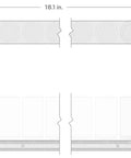 Diagram of the Three Eighth Inch Drive Semi Deep 12 Point Socket Set With Rail Nineteen Piece Metric Range Six To Twenty Four Millimeters