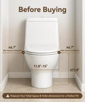 Diagram showing measurements for installing Solid as a Rock Toilet Safety Rails with Heavy Duty Grab Bars, dimensions visible.