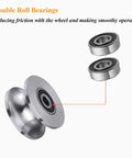 Double roll bearings from Heavy Duty Sliding Gate Rollers For Hassle Free Barn Door Fixes And Rust Resistant Stainless Steel U Groove Pulley.