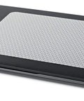 Precise Mouse Pad With Repositionable Adhesive Back For Optical Mice At High Speeds, shown on a closed laptop notebook.