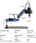 Rock Solid Electric Servo Tapping Machine M3 To M16 Nails Any Thread In One Shot With 360 Degree Universal Head 600W Motor adjustable for various materials.