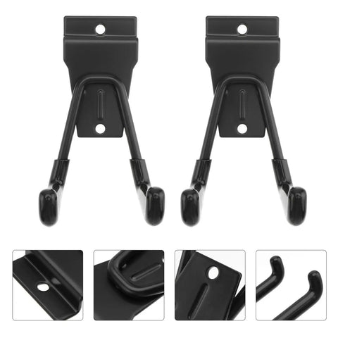Tough As Nails Black Wall Hanger Hooks Built To Hang Coats Jackets Towels And Hats With Heavy Duty Screw In Brackets.