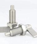Heavy Duty L Shaped Handle Indexing Plunger With Fine Thread Spring Screw And Lock Nut for precise positioning.
