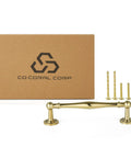 Premium Solid Brass Cabinet Pulls 5 Pack With 5 Inch Center Hole Gold Drawer Handles For Kitchen Cupboard Furniture And Bathroom Fixtures Bringing Sweet Kitchen Vibes And A Fly Classic Look with box and screws.