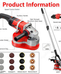 Heavy Duty Tri Head Angle Grinder With 2800W Pure Copper Motor Eight Inch Floor Polisher and Wall Sander Set with diamond discs and auxiliary handle.