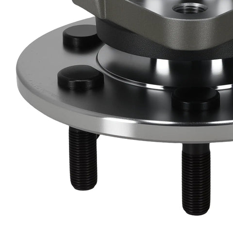 Solid Steel Front Wheel Hub Assembly With 6 Lug 3 Bolt Bearings For 4WD Rigs Fully Sealed Unit showing close-up of bolts and flange design.