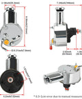 Heavy Duty Power Steering Pump Replacement With 5/8 Inch Keyway Shaft for Chevy V8, dimensions and design details.