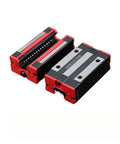 Premium HGR35 Linear Rails paired with four Rock Solid HGH35CA Flange Blocks for CNC, showcasing durable steel design.