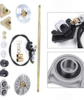 DIY 29 Inch Rear Axle Assembly Kit For Go Karts And Mini Bikes With Live Axle 740mm Wheel Hub Brake Assembly And Pillow Blocks