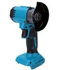 Two In One Cordless Circular Saw That Morphs Into An Angle Grinder, compact tool with black and blue design for cutting and grinding.