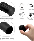 Two Pack Motorcycle Gear Shift Lever Shoe Protector, Universal Anti Slip Shifter Cover, Heat Resistant Pedal Protector black