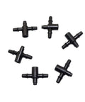 Barbed Hose Splitter Tee Connectors 3/5mm Kit 2000 Pieces For Garden Irrigation Sprinkler System Watering Accessories And Balcony Planting Plug And Play Diy Friendly Setup, black plastic tees