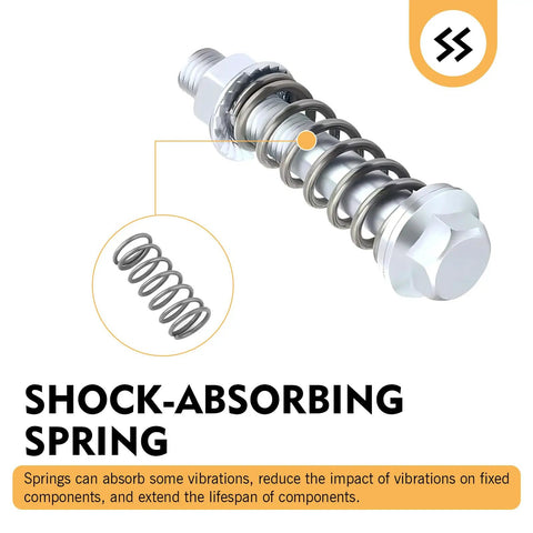 Heavy Duty Car Exhaust Flange Bolt Kit With Springs For M10x1.5 Nuts featuring a shock-absorbing spring and durable bolt design.