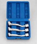 Premium Half Inch Offset Socket Wrench Featuring Angled Head That Grips Beat Up Fasteners In Squeezed Engine Compartments Built From Heavy Duty Alloy Steel With Rugged Storage Case in molded case.
