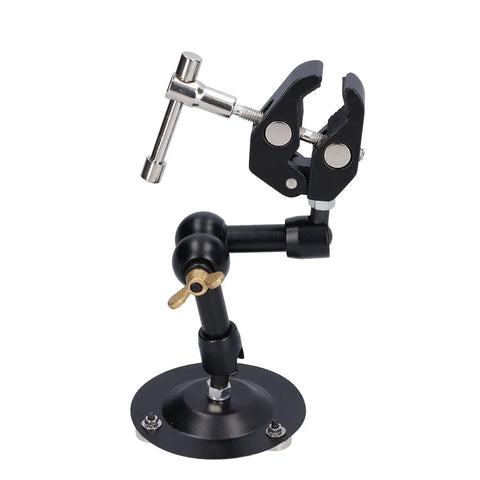 Pro Grade Soldering Clamp And Stand For Maintenance And Repair, Alloy Steel Welding Fixture With Rock Solid Holding And Adjustable Positioning, Compact Design For Precise Workbench Soldering; black adjustable bench clamp